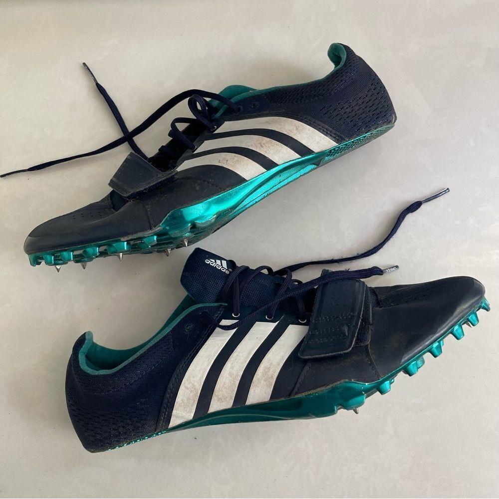 Adidas Blue White Running Adizero Accelerator Spikes 12